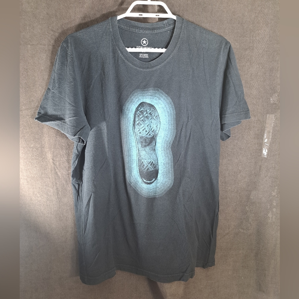 Converse Faded Black and Blue Sole Imprint Graphic Tee FAIR S